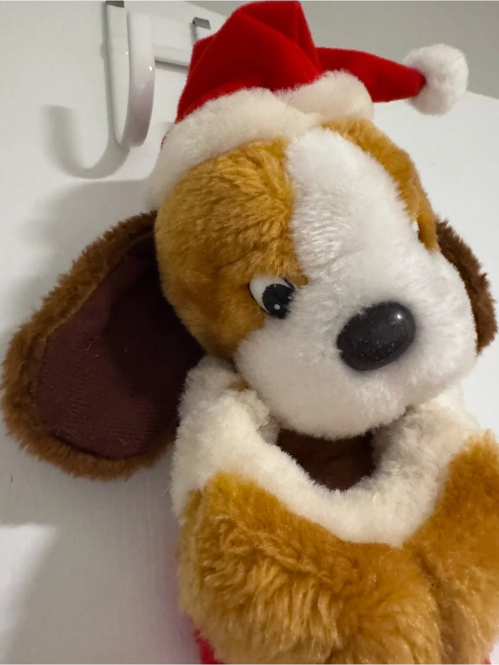Vintage Sad Sam Puppy Plush 1989 Christmas Stocking stuffed animal Dog Xmas VNT